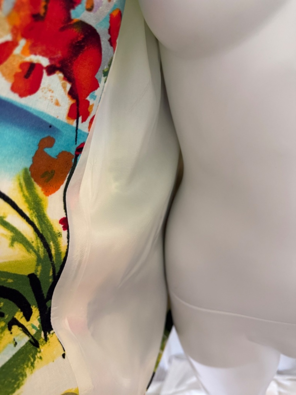 Caroline Rose Linen Jacket L Made USA Abstract Art Print Lined Designer Blazer - Picture 10 of 16